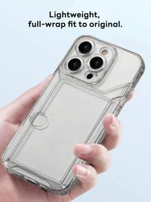 Clear Phone Case With Card Slot Compatible With IPhone 11/12/13/14/15/16, Transparent Card Holder Phone Case Compatible With Iphone 16 Pro Max/15 Pro Max/14 Pro Max/13 Pro Max/12 Pro Max/11 Pro Max, Soft Shockproof Case Compatible With IPhone16e/XR/Xs/7/8/SE 2/SE 3, Multi-Functional Wallet Style Protective Cover Compatible With Galaxy A12/A13/A14/A15/A16/A26/A34/A35/A51/A52/A53/A54/A55/A05s. Galaxy S25 Ultra Useful Soft Shell For Daily Use. Waterproof Anti-Fall Scratch Resistant - Clear - View 4