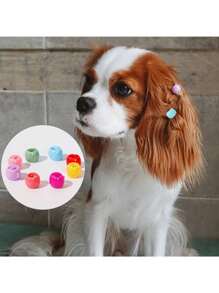 50 pezzi di fermagli assortiti per animali domestici per cani e gatti - accessori per la toelettatura e la decorazione quotidiana con vari disegni