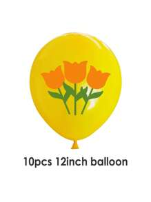 10/12PCS Best Mom Balloons Set - Floral Carnation Decor For Mother's Day & Baby Shower
