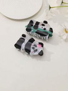 1pc Panda Pattern Hair Clip, Cute & High-End Hair Claw Hair Accessory For Women