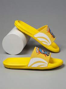 2025 Men's New Breathable Thick-Sole Slides Large Size Slip-On Outdoor Fashion Sports Anti-Slip Anti-Odor Beach Sandals EVA Casual Slippers - Yellow - View 5