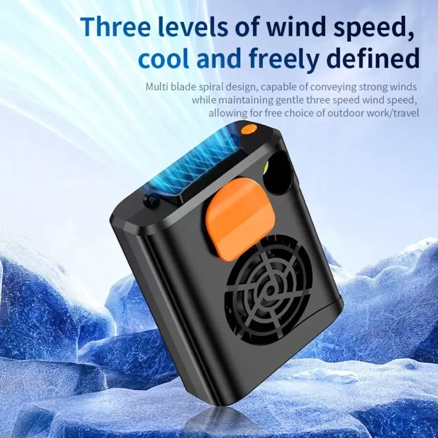 1pc 3-In-1 Portable Rechargeable Bladeless Fan, USB Rechargeable Power Bank And Flashlight Combination, Wearable Personal Clip Fan, Adjustable 3 Speeds, With Lanyard And Type-C Charging Cable, LED Emergency Light, Wearable Neck And Waistband Design, Abs Material, Summer Essentials, Neck Hanging Fan, Waistband Fan, Suitable For Outdoor Camping Hiking Night Fishing Home Office Construction Site Farm Fan