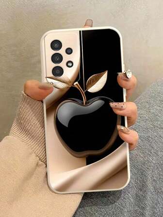 Precise Hole Straight Edged Apple Colored Painting Anti-Drop Phone Case Compatible With Iphone 16/IPhone 16 Pro/IPhone 16 Plus/IPhone 16 Pro Max, P14 Pro Max, Stereo P13 Cartoon P11 Painting P12 Anti-Drop XR Cartoon 7 8 SE2 Phone Case Waterproof Shockproof Scratch Resistant