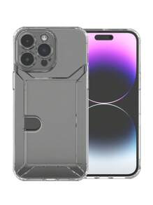 Clear Phone Case With Card Slot Compatible With IPhone 11/12/13/14/15/16, Transparent Card Holder Phone Case Compatible With Iphone 16 Pro Max/15 Pro Max/14 Pro Max/13 Pro Max/12 Pro Max/11 Pro Max, Soft Shockproof Case Compatible With IPhone16e/XR/Xs/7/8/SE 2/SE 3, Multi-Functional Wallet Style Protective Cover Compatible With Galaxy A12/A13/A14/A15/A16/A26/A34/A35/A51/A52/A53/A54/A55/A05s. Galaxy S25 Ultra Useful Soft Shell For Daily Use. Waterproof Anti-Fall Scratch Resistant - Clear - View 2