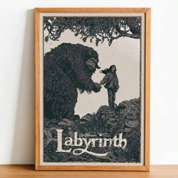 1 Pezzo cartellone del film Il Labirinto del 1986, cartellone del film vintage, Stampa su tela di film popolari per decorazione moderna di casa o ufficio senza cornice