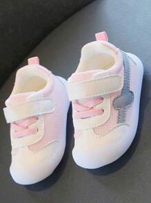Zapatos deportivos antideslizantes con suela blanda y respirable, de estilo de primavera y otoño, con gancho y bucle, para bebés niños y niñas de 6 meses a 3 años de edad
