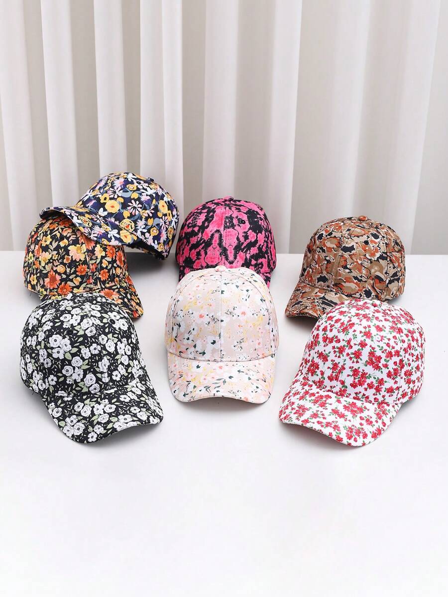 1pc Women's Breathable Baseball Cap, Graphic Printed Boho Style Polyester - Multicolor - View 1