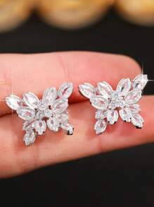 1 para Modnych i wykwintnych cyrkonii w kształcie motyla, kropla wody, luksusowy prezent ślubny na wieczór, uniwersalny, spersonalizowany, damski kolczyk