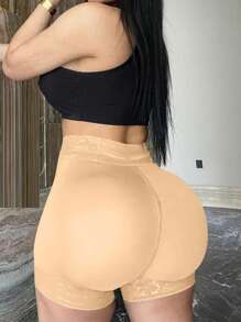 Women High Waist Tummy Trimmer Control Shapewear Shorts,Hip Enhancer Bbl Shorts - Màu be - Xem 3