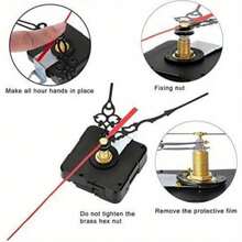 Professional Wall Clock Repair Kit - 5 Sets Quartz Movement Mechanism With Hands For DIY Home Decoration & Replacement Parts Gifts Birthday Graduation Room Decor Digital Clock Alarm Clock Bedroom Decor Dormitory Decor Back To School School Decor School Surprise School Supplies