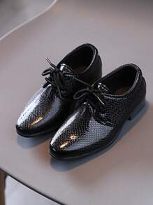 Boys' Fashion Party Loafer Shoes, Casual Comfortable - Black - View 1