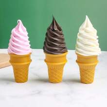 1/2pcs Random Realistic Fake Ice Cream Cone Model, Commercial Sundae Display, Showcase Decoration, Photography Prop - Multicolor - View 9