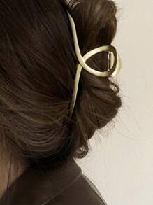1 件高端金属发夹，女士时尚发夹，大号，夏季 - 金色 - 查看 1
