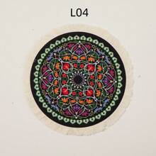 1pc Round Bohemian Style Placemat, Coaster, Mousepad, Candle Mat, Jewelry Mat, Wedding Table Decor, Ramadan Eid Christmas Easter Gift