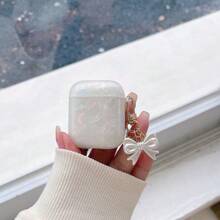 1pc Colorful Shell Pattern Butterfly Lanyard Case, Luxury Fashion Anti-Drop Earphone Cover Compatible With AirPods 1/2/3/Pro/Pro 2