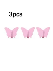 3/1/6/8 pièces Crochet mural décoratif design papillon, convient pour la décoration de la chambre des filles, style minimaliste, crochet de salle de bain design papillon mignon, style minimaliste mignon pour la rentrée scolaire - Multicolore - Voir 20