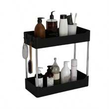 1 Pieza Organizador De Especias De Cocina Multifuncional Estante De Almacenamiento De Condimentos De Mostrador, Colgador De Utensilios De Cocina De Cuchara De Esquina De Pared - Negro - Ver 10