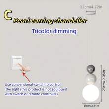 1pc moderne minimalistische kalebasvormige LED-plafondlamp met 3-kleuren veranderende functie - Perfect voor het decoreren van woonkamer, slaapkamer en gang, geen schakelaar, geen afstandsbediening