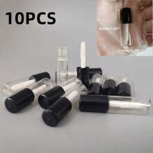 10/34 Peças Mini Tubos Recarregáveis de Brilho Labial - 1,18ml Tamanho de Viagem Recipientes À Prova de Vazamento com Tampas de Borracha, Tubos de Batom Vazios para Cosméticos DIY e Retoques Rápidos - Multicolorido - Visão 13
