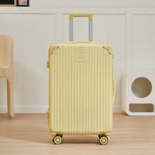 Vali kéo xe đẩy cho nam, rương da đựng mật khẩu du lịch, học sinh 24 inch sức chứa lớn, chắc chắn, chịu lực nặng, cần thiết khi đi du lịch - Màu vàng - Xem 2