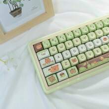 键帽 MOA 染料键帽适用于游戏机械键盘按键组 PBT 定制圆形键帽适用于机械键盘的 Kawaii 键 - 彩色 - 查看 6