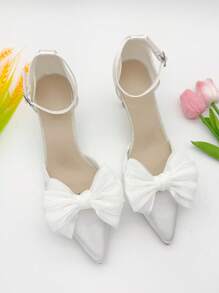 New Detachable Linen Bow Shoe Decorations Charms For High Heels & Sandals