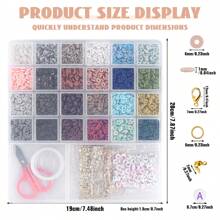 2742 件聚合物粘土珠项链套装，包括友谊珠、字母珠、粘土珠、珠宝和手链制作套件，DIY 珠宝制作的生日礼物