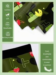 Calzoncillos boxeador largos deportivos para hombres con estampado de juegos, que absorben la humedad, con estampado, de secado rápido, calzoncillos casuales novedosos para hombres