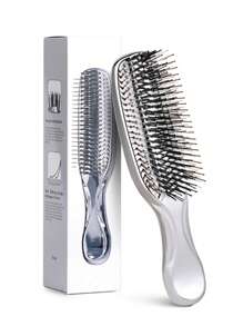 Cepillo para masaje del cabelludo enchapado, peine para desenredar meridianos apto para todo tipo de cabello, masajeador de cabeza resistente al agua y seco, amigable para viajar, cepillo, peine, herramientas para el cabello, productos y accesorios para el cabello, artículos esenciales de belleza para el barbero, salón y viaje
