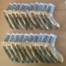 1/2/4/6/10 Pairs Men's Cushioned Compression Mid-Calf Soccer Socks, Anti-Slip For Training & Matches