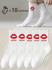 1/3/5/10 par damskich skarpetek, czarne skarpetki, białe skarpetki, damskie skarpetki, śliczne skarpetki, dziewczęce skarpetki, jesienno-zimowe/wiosenne/jesienne/letnie, siateczkowe, oddychające detale, oddychająca konstrukcja otworów prowadzących, odprowadzanie wilgoci, miękkie i gładkie, odpowiednie na różne święta, sport, wypoczynek, biznes i inne codzienne ubrania, można nosić przez cały rok, kombinacje kolorów są losowe.