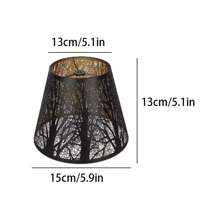 Accessori per paralume di lampada in metallo tagliato al laser con motivo forestale, per lampade a sospensione e da tavolo