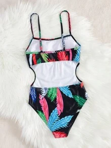 Maillots de bain femmes pour l'été 2025, maillots de bain une pièce noir monokini. Nouveaux arrivages de style européen et américain, combinaison une pièce sexy à dos nu et fleurs imprimées numériquement. Vêtements de plage décontractés