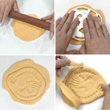 1/4 Pcs Dinosaur Biscuit Cutting Knife Dinosaur Skeleton Fossil Biscuit Cutting Knife Stegosaur Triangular Keel Fossil Mold For Stamp Baking Dinosaur Biscuit Enthusiasts (Designs: Tyrannosaurus Rex, Stegosaurus, Triceratops, And Long Neck)