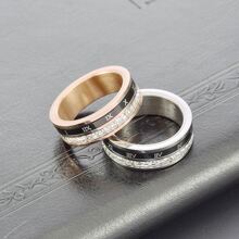1pc Fashionable Rotating Roman Rhinestone Ring, Retro Style New Versatile Roman Numeral Micro-Inlaid Zirconia Spinning Ring, Stress Relief Anti-Anxiety Titanium Steel Ring, Personalized Accessories Ring, Friend/Wedding/Valentine's Day/Birthday Gift, Mom, Mother, Mother's Day, Gift