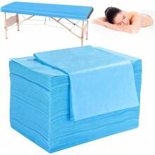 Disposable Bed Sheets 31" X 71" Massage Bed Sheets Non-Woven Fabric SPA Bed Cover Breathable Suitable For Massage, Beauty, Tattoo (Blue) - Multicolor - View 1