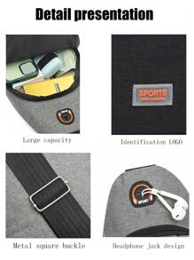 Large Capacity Men's Backpack Fashion Simple About Color Contrast Casual Crossbody Bag Business Shoulder Practical Chest Bag Suitable For Teen Summer Casual Outdoor Athletic Or Vacation Travel Or Graduation Gifts Or Birthday Dress Accessories - View 3