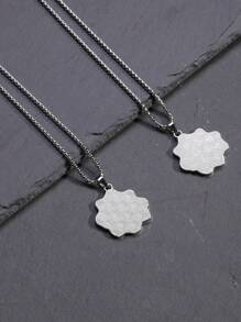 1 Piece Hip - Hop Street - Style Stainless Steel Necklaces With Cartoon Smiling Face Enamel Pendants For Best Friends, Daily Wear