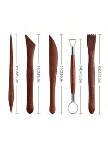 21 Piece Rosewood Pottery Tools Set, Clay Sculpture Carving Detailing Needles, Dotting Pen, Pottery Forming Tools