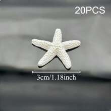 20pcs Resin Starfish Decorations, 1.18 Inch - Perfect For Weddings, Holidays, Home Crafts, Home Decor Ornaments & Accessories Best Gifts Birthday Graduation