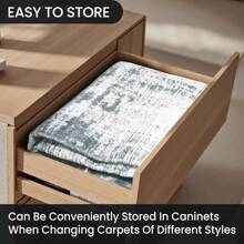 Sour Lemon 8x10 Area Rugs For Living Room, Large Machine Washable Area Rug, Non Slip Vintage Retro Rugs For Bedroom, Soft Boho Abstract Rug Foldable Carpet Rugs For Living Room Home Office Decor - Light Grey - View 6