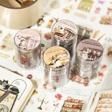 YUXIAN 1 卷 2M 秋季主题装饰胶带、复古创意美学贴纸、DIY 装饰剪贴簿工艺用品、节日礼物、个性化剪贴簿学校文具 - 彩色 - 查看 13