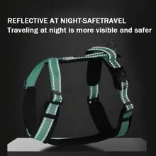 Conjunto de duas peças de arnês e guia para cães, guia refletiva para cães médios e grandes
