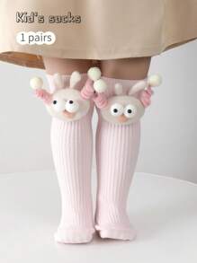 1 par de calcetines de tripulación graciosos y de dibujos animados, calcetines novedosos y lindos para estudiantes y familias, adecuados para primavera/otoño