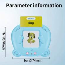 224/510 Words Youngsters Talking Flash Card Reader, 112/225 Double-Sided Cards, Blue & Pink, Rechargeable, Educational Interactive Toy, Learning Flash Card Machine, Gift For Holiday Season, Birthday,Easter - 藍色 - 查看 9