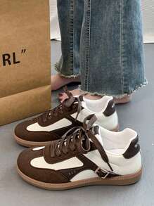 2026新款女士平底休闲运动鞋 - 棕色 - 查看 5