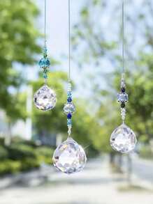 Juego de 6 piezas de captadores de luz solar de cristal con colgantes prismáticos, creadores de arcoíris y chakras para decorar ventanas, patios, habitaciones, jardines, bodas y el hogar