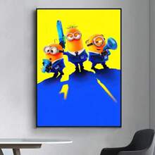 1pc Wall Arts Posters Anime Vintage D - Despicable Daddy 4 Posters Fancy Living Room Bar Wall Painting Retro Decorative Painting In The Middle, Suitable For Living Room, Dining Room Or Bathroom, Room Decoration, High Quality Without Frame, Indoor/Outdoor Canvas Art, Frameless