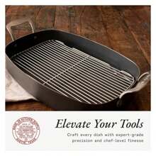 Stainless Steel Roasting Pan Rack For Carbon Steel Pan - Electropolishing Finish, Enhances Air Circulation, Doubles As Cooling Rack, Durable & Easy To Clean