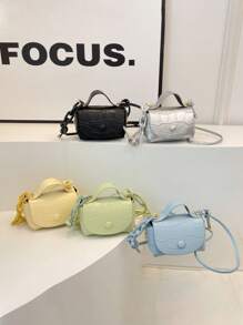 Girls' Fashion Shoulder Bag Mini Flap Crossbody Backpack - A - View 2